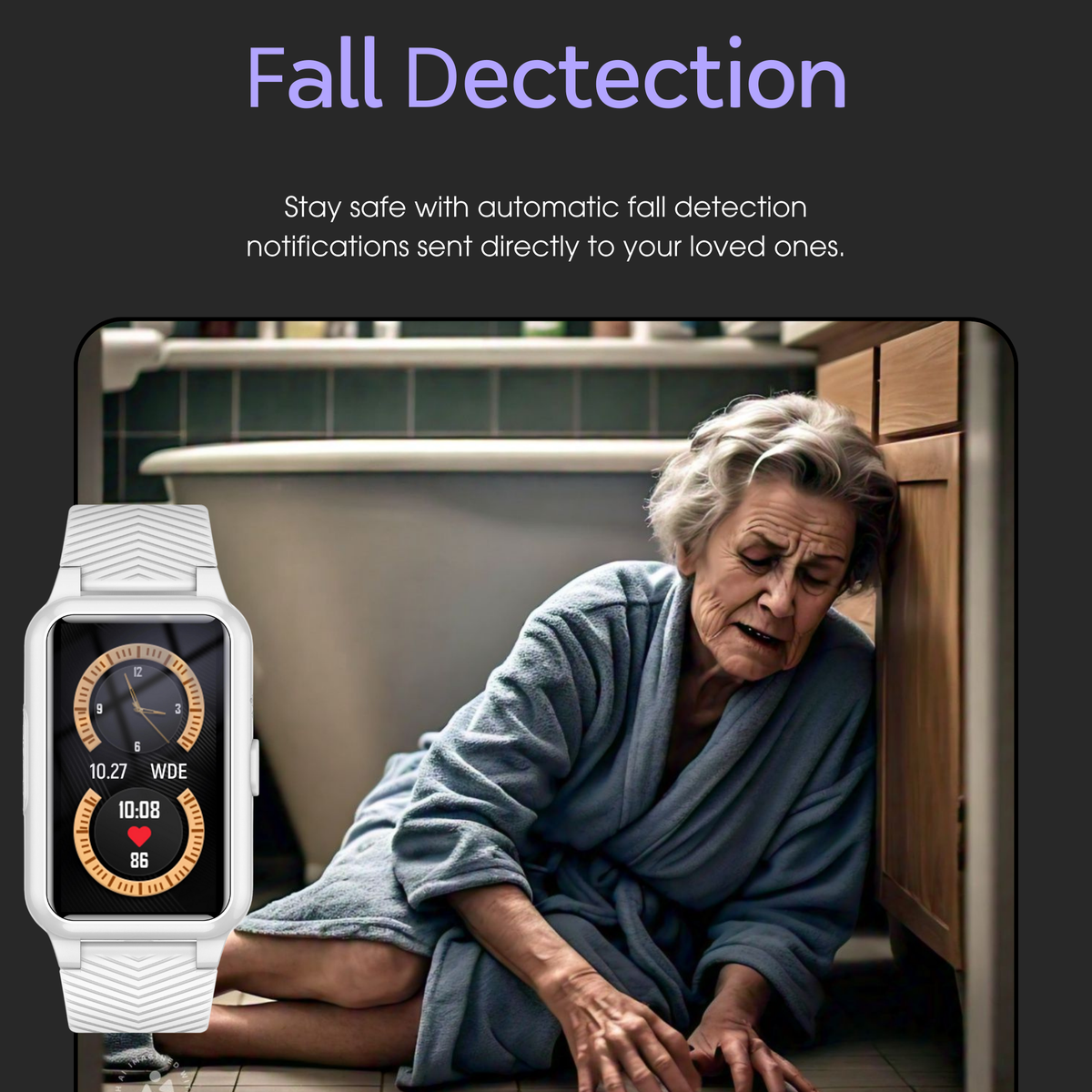 Reloj inteligente para mayores Sandsberg – Reloj de emergencia 4G con detección de caídas, GPS y SOS