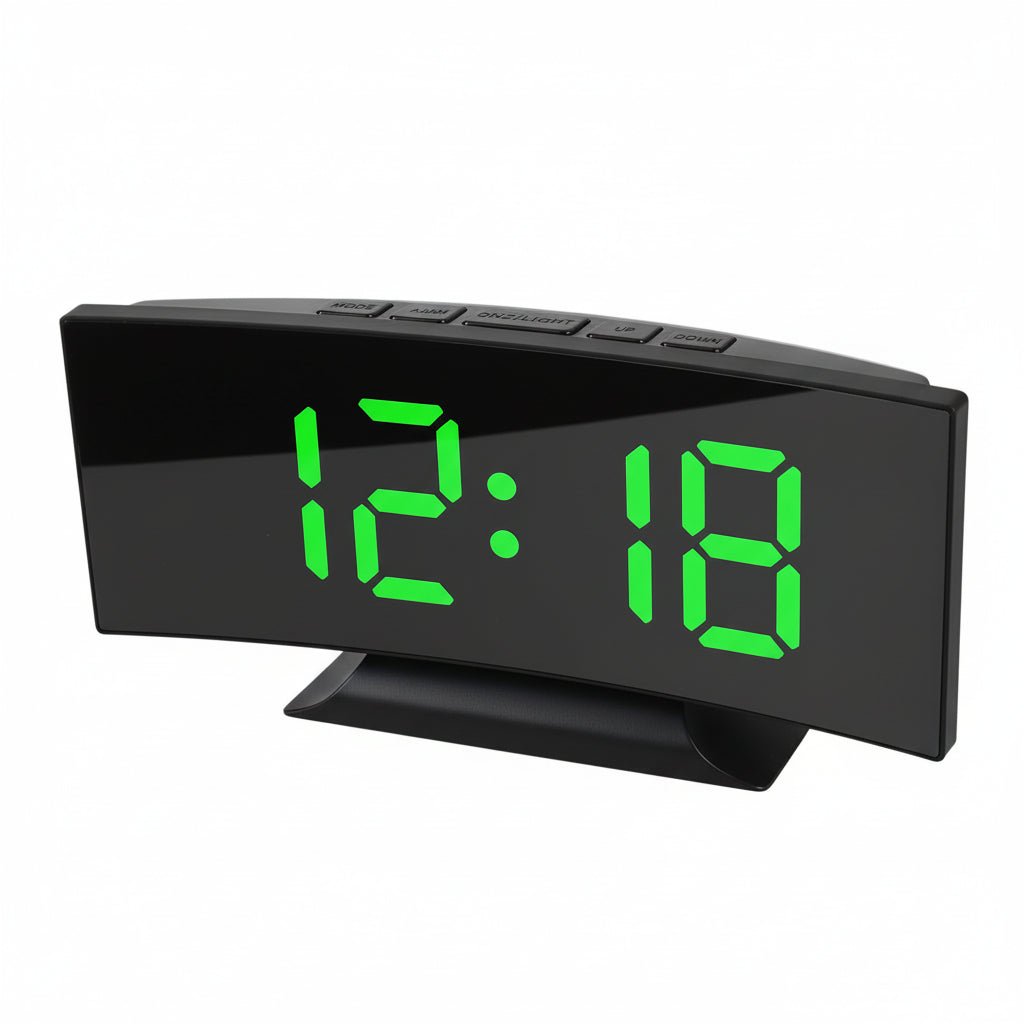 SILENTLITE – Reloj despertador digital delgado con gran pantalla LED y diseño silencioso