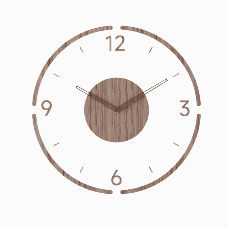 Reloj de Pared Yara en Estilo Escandinavo – Elegante Reloj de Pared para Salón de Madera