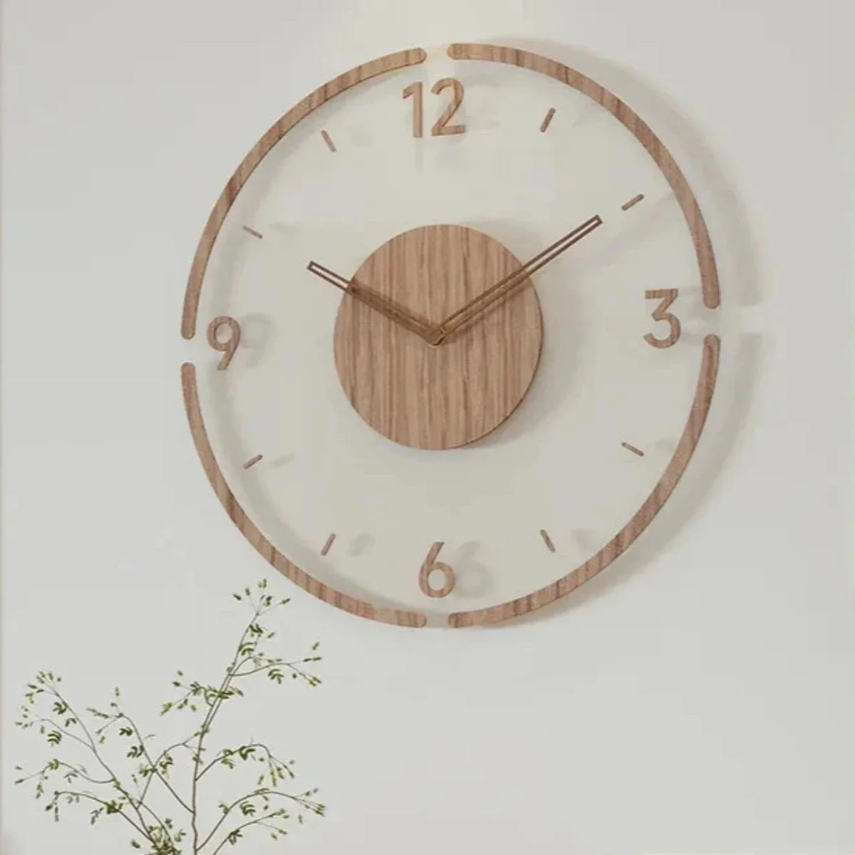 Reloj de Pared Yara en Estilo Escandinavo – Elegante Reloj de Pared para Salón de Madera