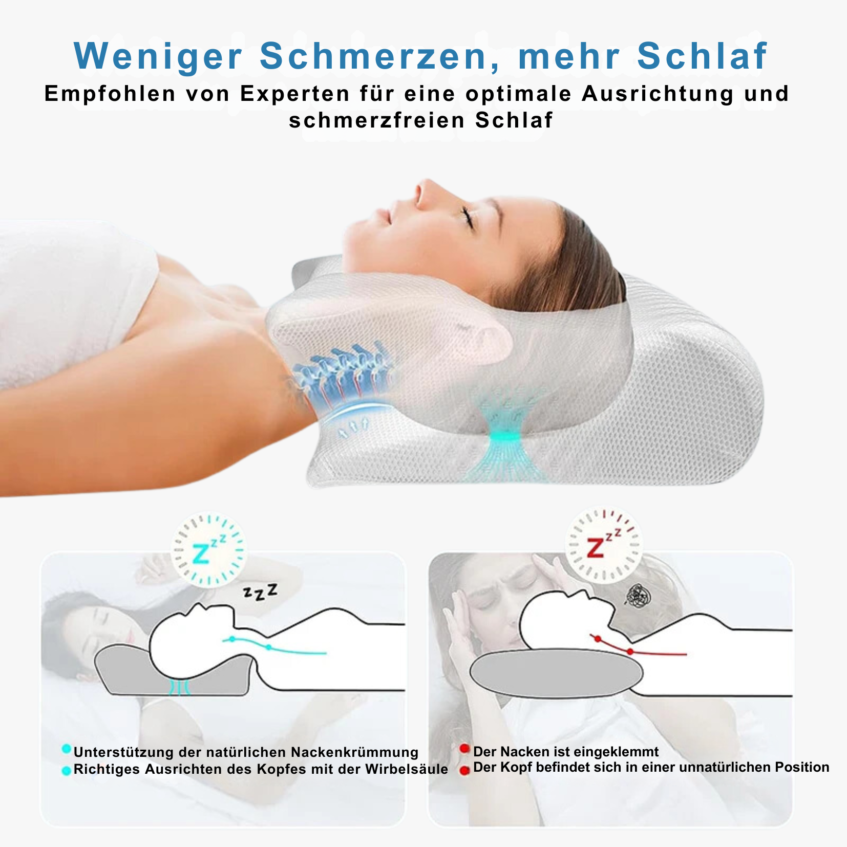 ZenHaven™ Almohada de Espuma con Memoria