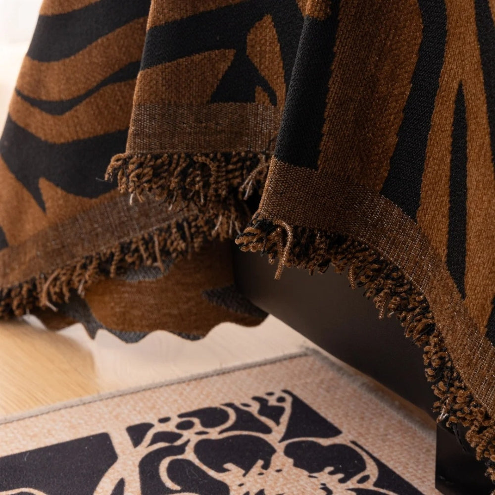 Funda de Sofá Geométrica de Chenilla Zebra Zentara