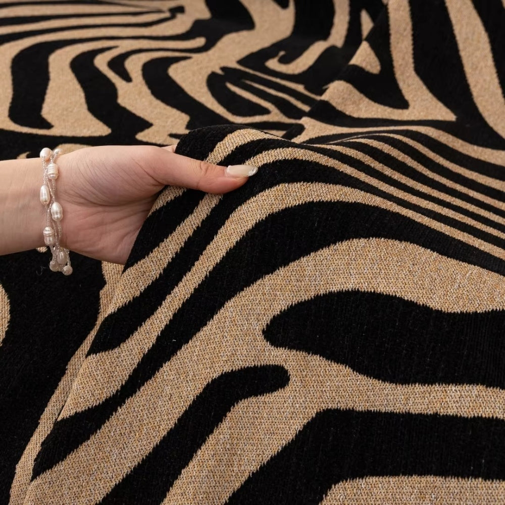 Funda de Sofá Geométrica de Chenilla Zebra Zentara