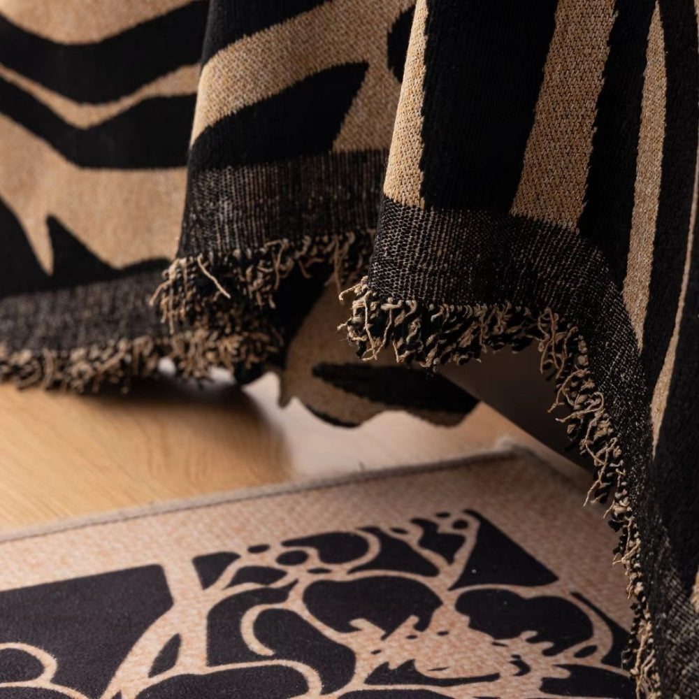 Funda de Sofá Geométrica de Chenilla Zebra Zentara