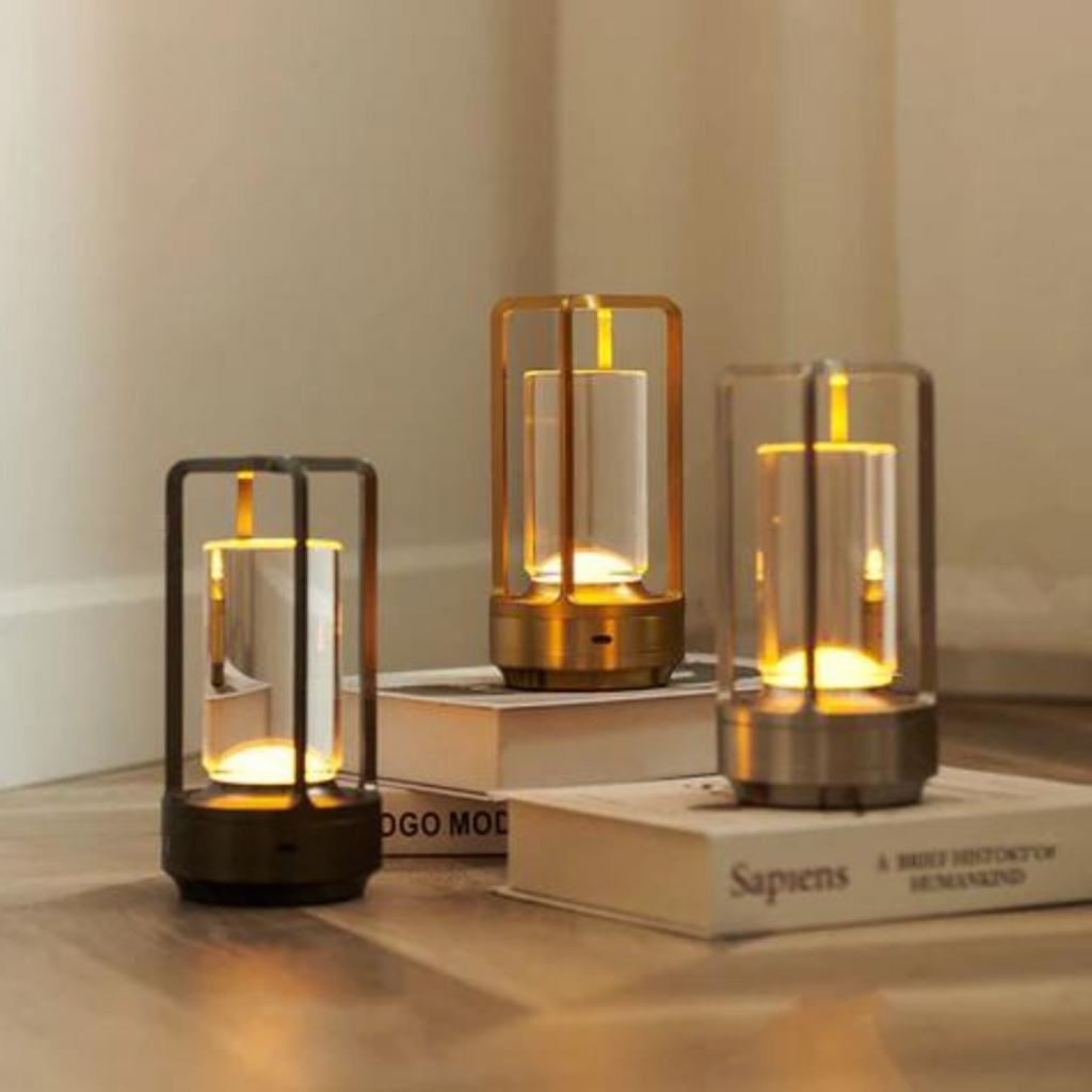 Lámpara de mesa LED inalámbrica recargable con control táctil
