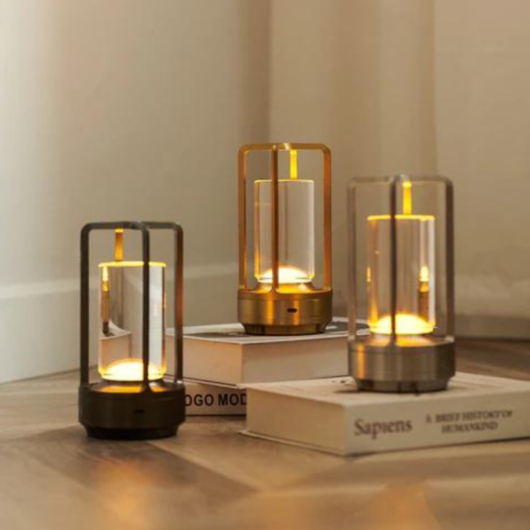 Lámpara de mesa LED inalámbrica recargable con control táctil