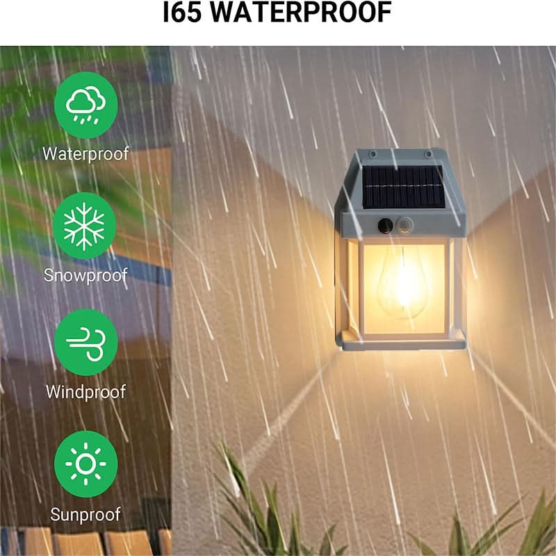Lámpara solar para jardín y exterior