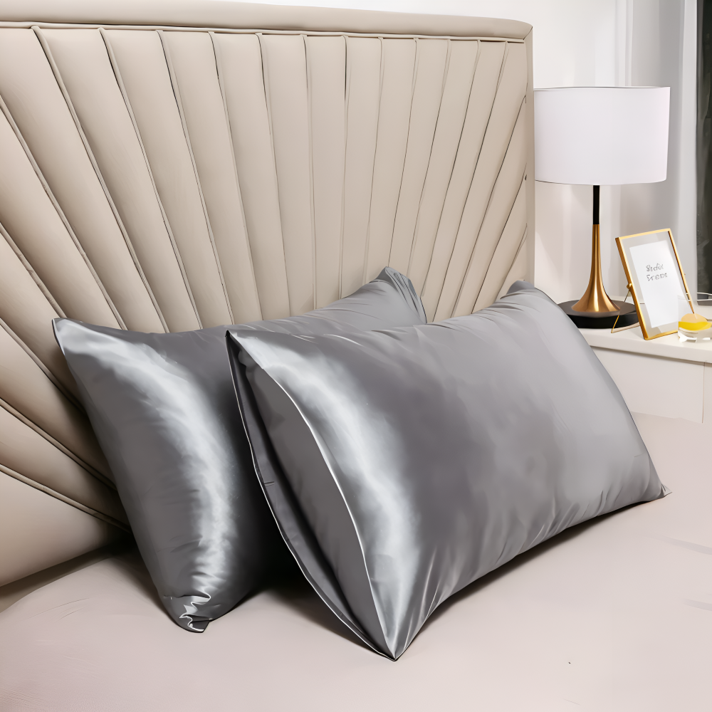 Funda de Almohada de Seda Suave Color Sólido