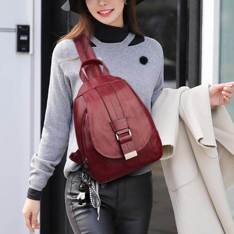 Mochila de piel para mujeres