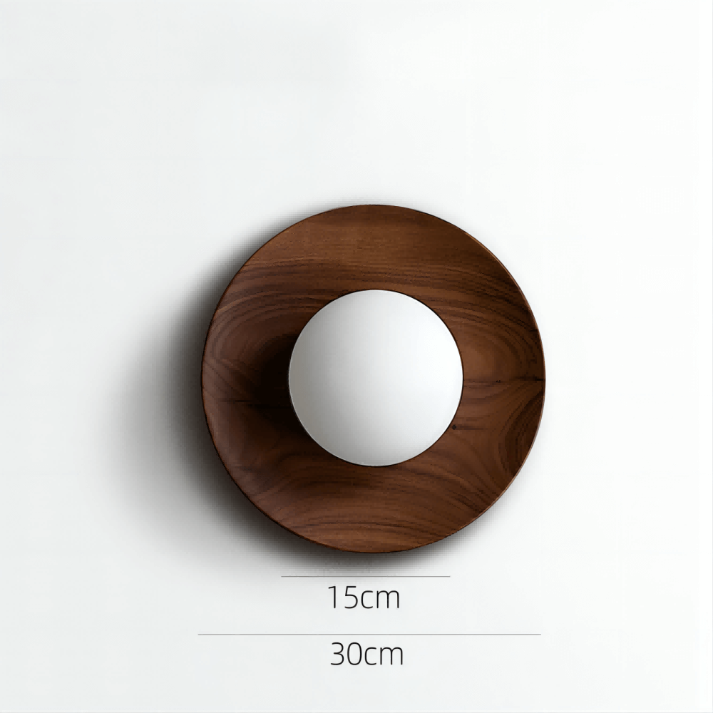 Aplique de Pared de Madera Blanca Moderna