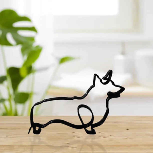 Escultura de Arte Minimalista de Perro