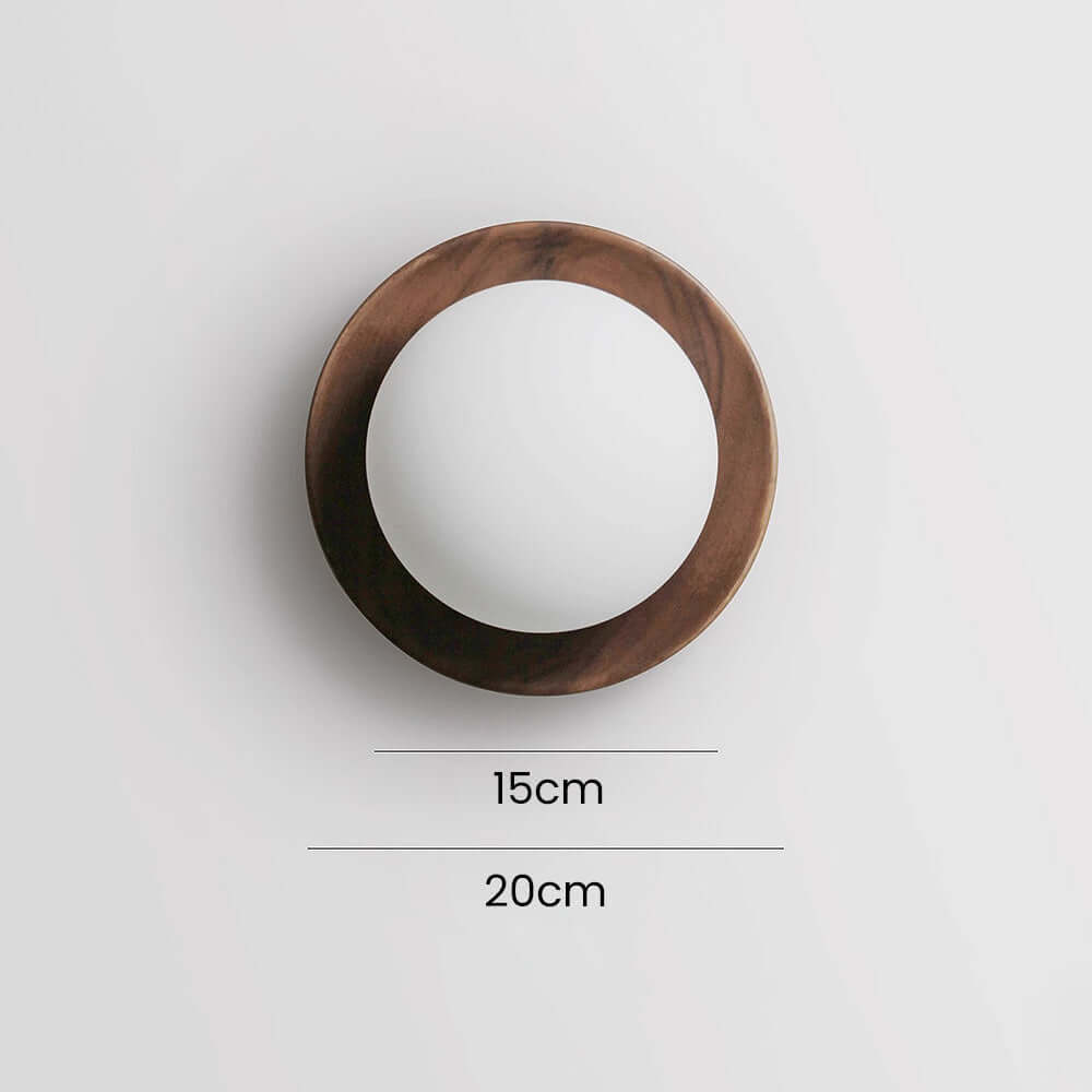 Aplique de Pared de Madera Blanca Moderna