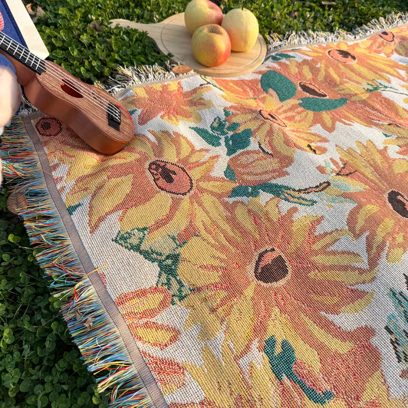Manta de Picnic Impermeable Diseño Floral Ligero 180x230cm