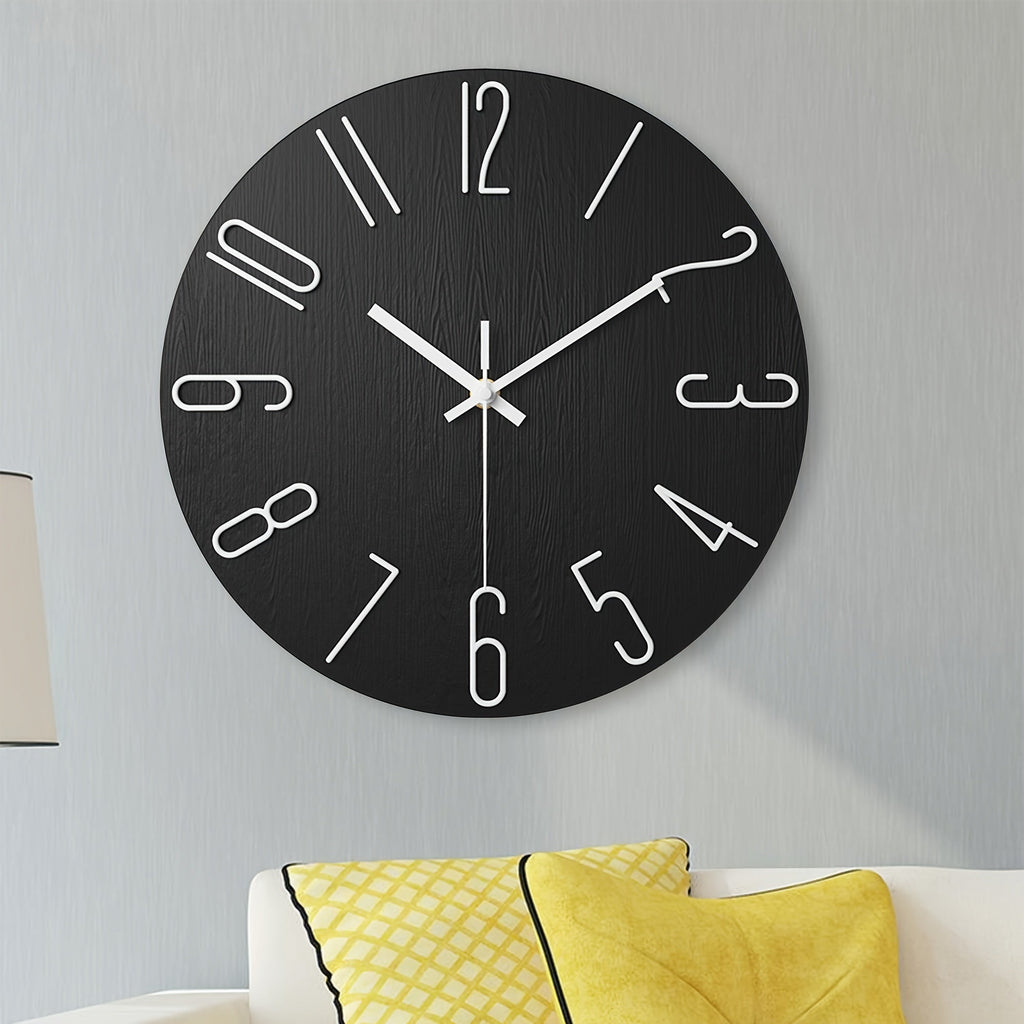 OAKTIDE - Reloj de pared contemporáneo diseñado para interiores modernos y silenciosos
