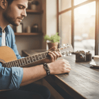 MUSIKSTRUM – Bracelet en cuir au design inspiré de la guitare