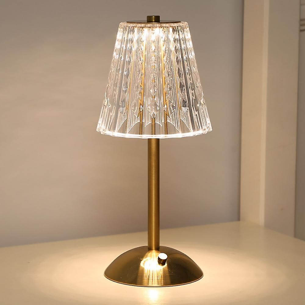 Lámpara de Mesa de Cristal Activada por Toque