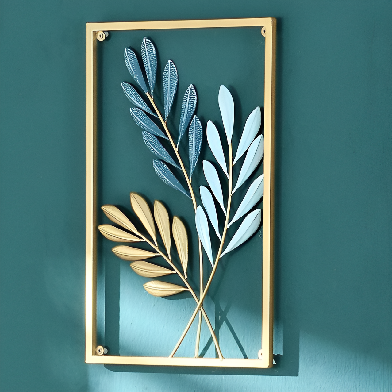 Arte de pared de metal en diseño nórdico