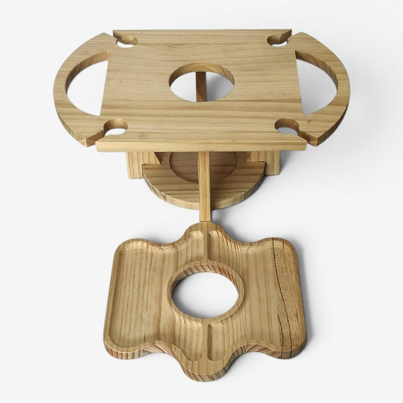 Mesa bandeja plegable para servir bocadillos al aire libre