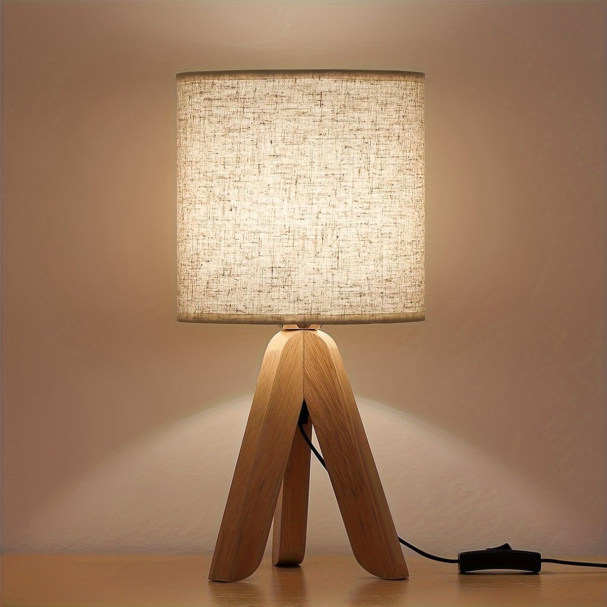 Lámpara de Tripié de Estilo Natural - Para Iluminación Cálida y Moderna