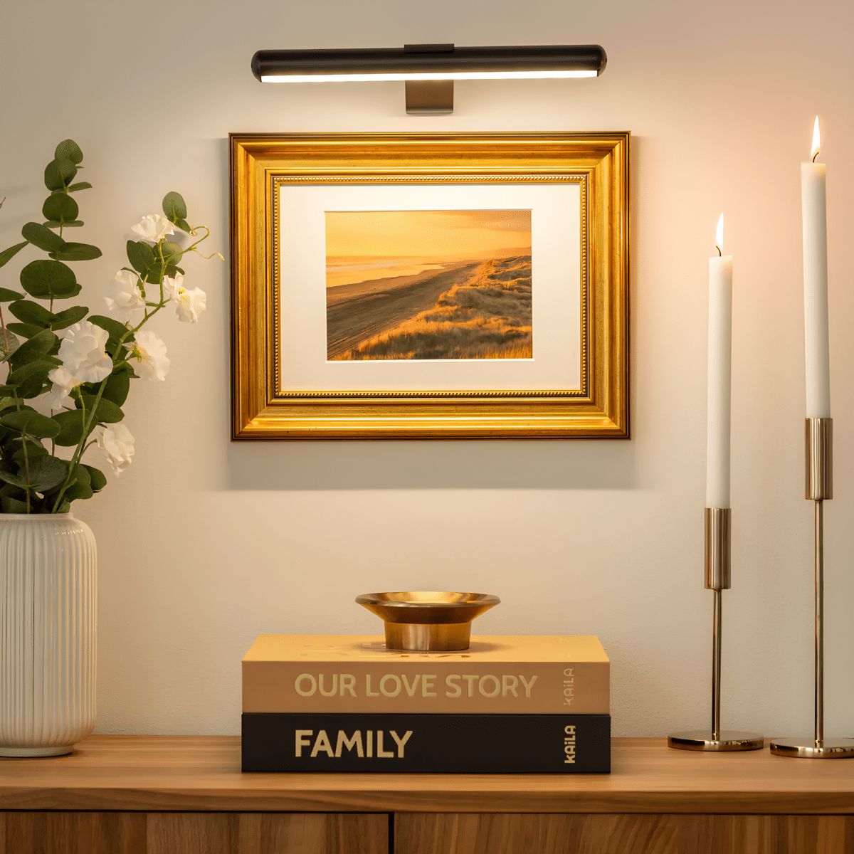 KILA Lámpara de Pared de Arte Iluminación Brillo Ajustable Luz Rotativa 360 Grados