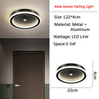Luz de Techo LED con Sensor de Movimiento PIR MotionGlide | Iluminación Inteligente | Eficiente Energéticamente | Perfecta para Pasillos y Baños