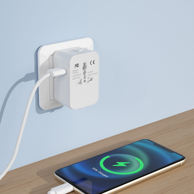Adaptador de viaje universal con puertos USB duales | Brehn