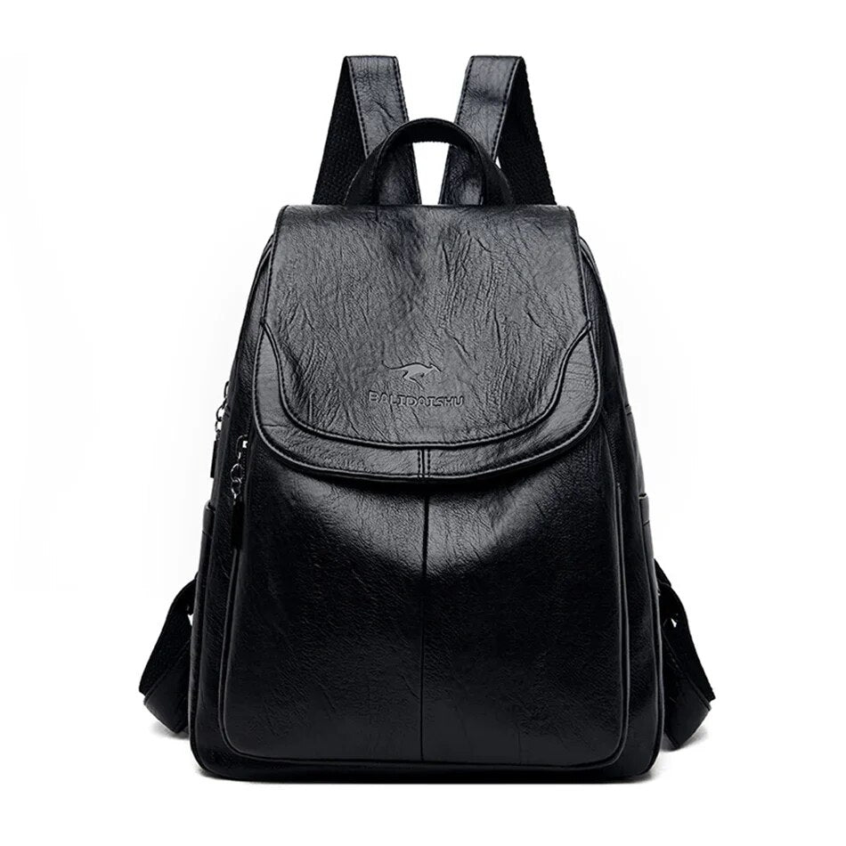 Mochila de cuero para damas