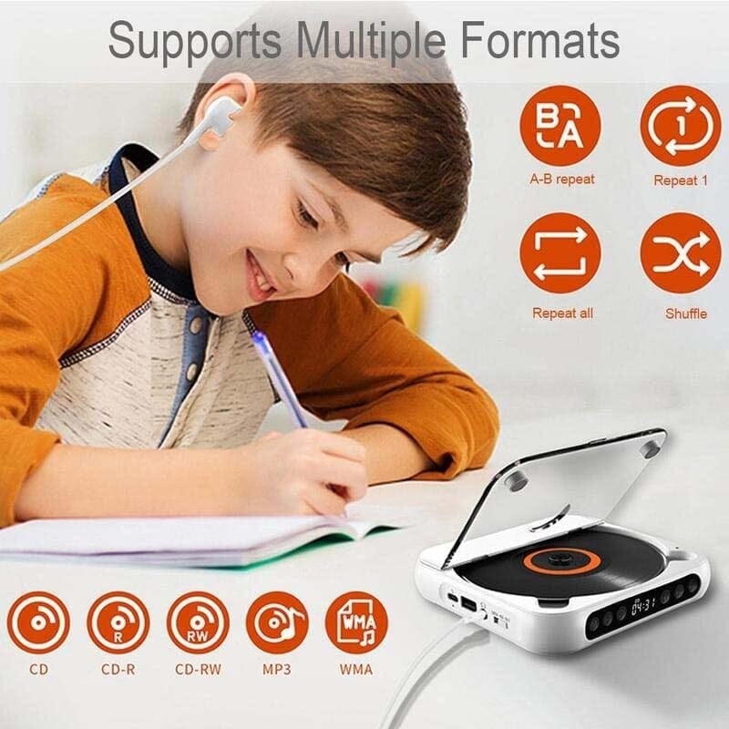 Noxord | Reproductor de CD portátil compatible con Bluetooth