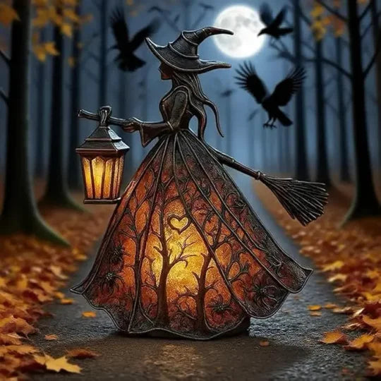 SpookyGlow – Linterna de Bruja de Halloween