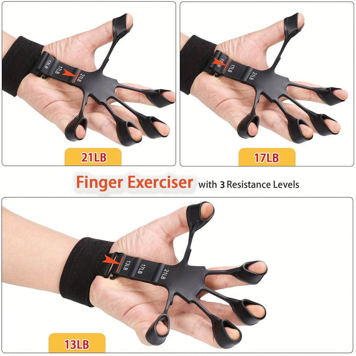 Conjunto de Entrenadores de Mano PowerGrip – 5 en 1 para Manos y Antebrazos Fuertes