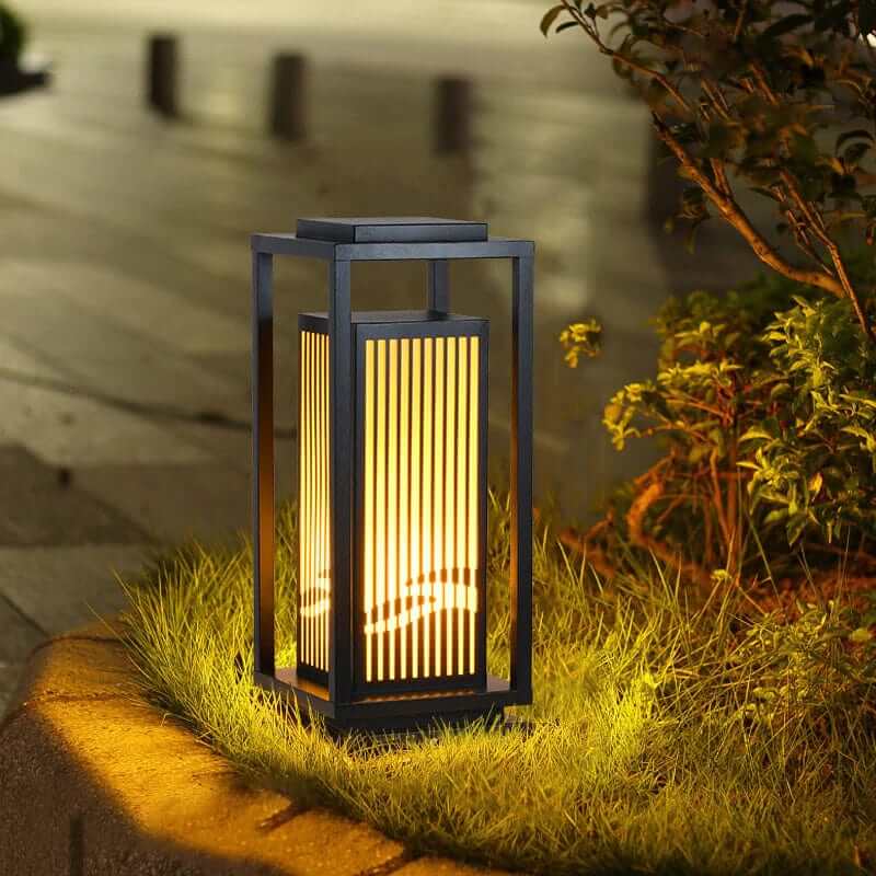 Luz de Poste Solar LED para Exterior, Lámpara de Jardín Impermeable