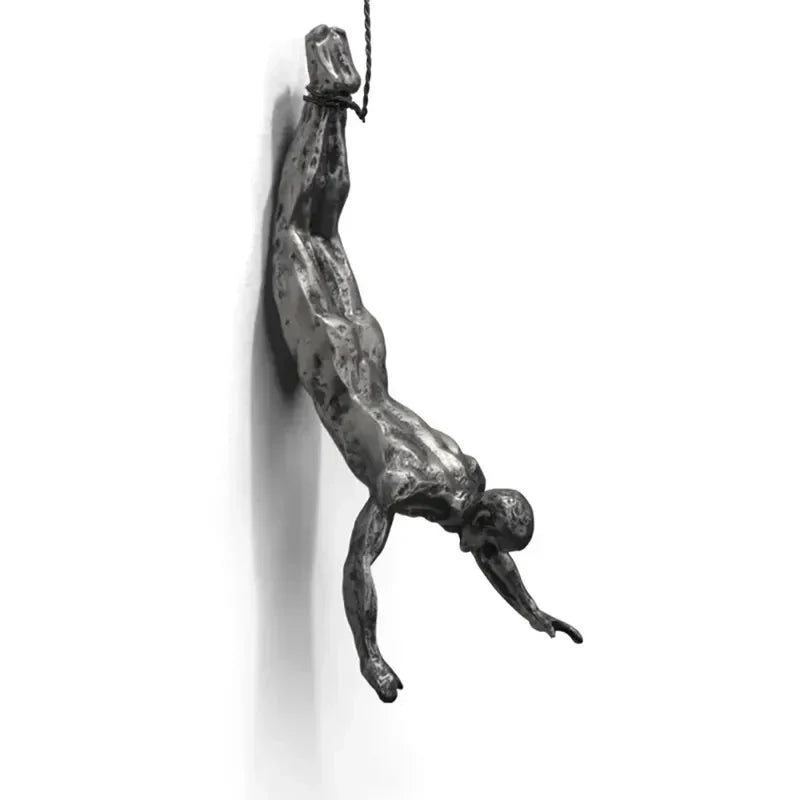 Conjunto de Esculturas de Pared Decorativas en Forma de Figuras Trepadoras para Decoración Moderna de Pared