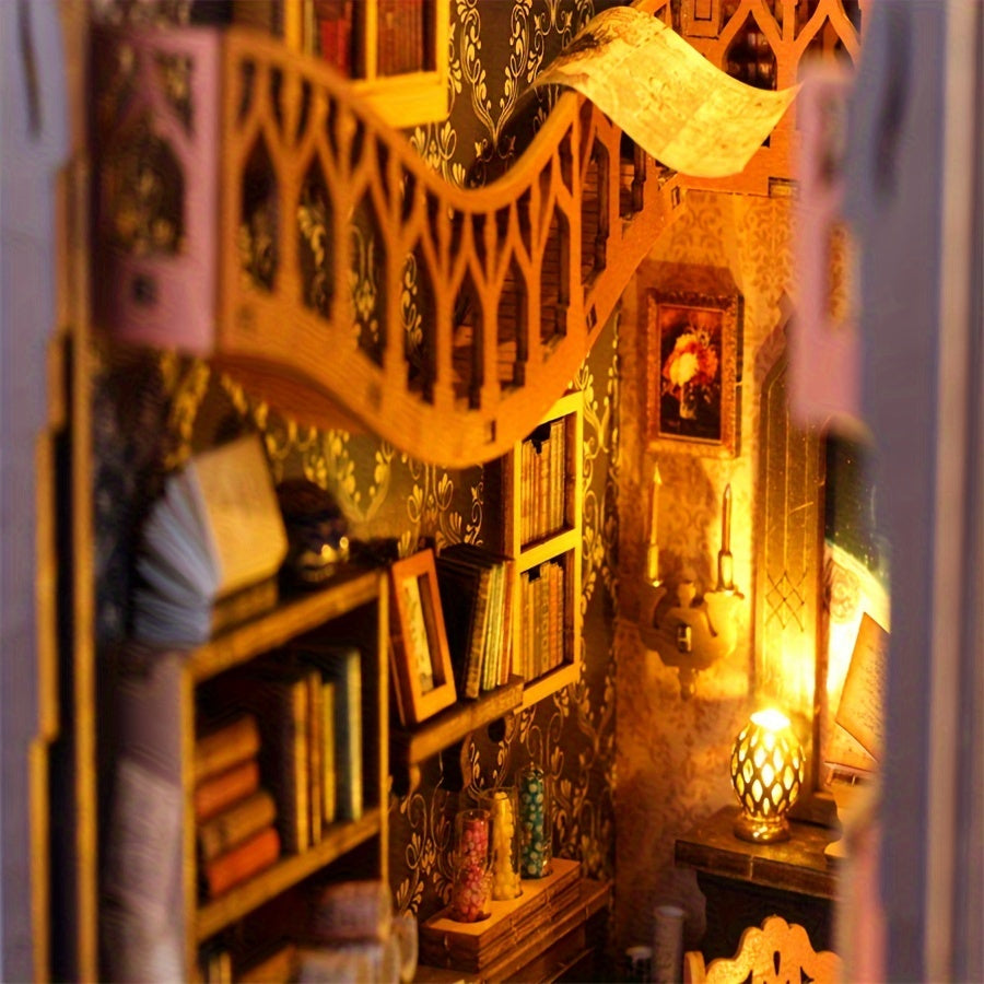 Casa de Libros Mágica – Rompecabezas de Madera 3D para Constructores Creativos