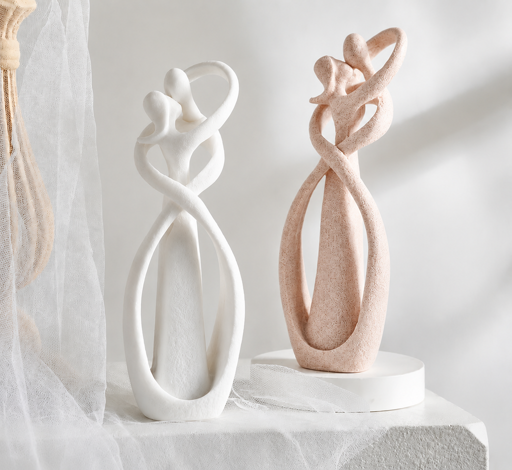 Estatuilla de Abrazo Eterno - Abstracto - Amor Atemporal