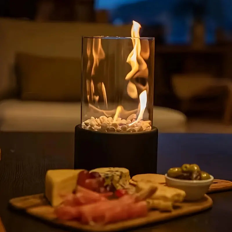 Moderno y portátil | Chimenea de mesa sin olor
