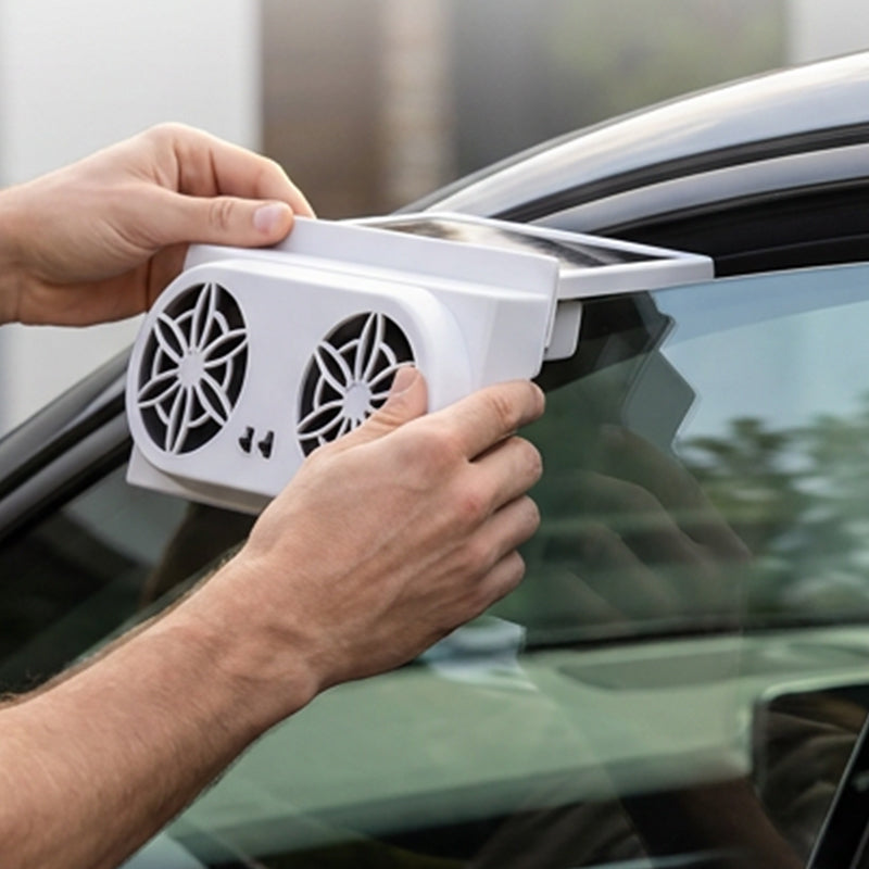 Ventilador Solar para Auto — Comodidad de Enfriamiento Instantáneo