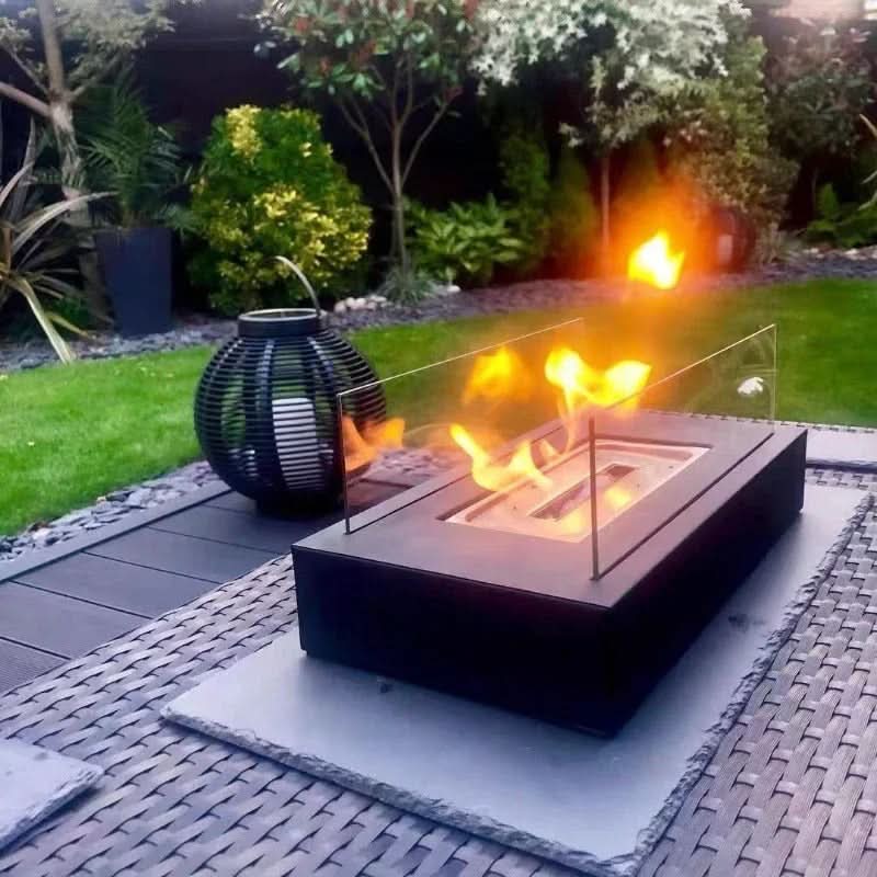 FLAMEGLOW – Chimenea de mesa portátil de bioetanol para un ambiente de llamas elegante