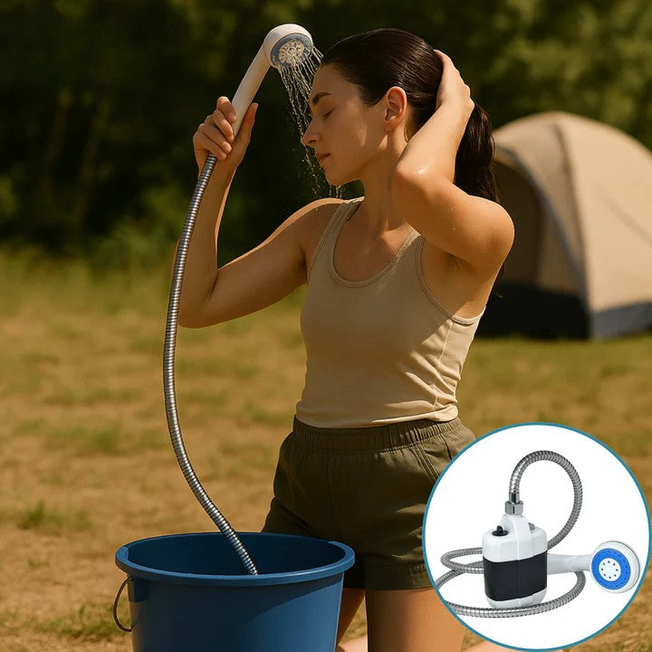 TrailShower™ – La ducha de camping móvil con presión de agua | Limpio y refrescado en cualquier lugar | 50% DESCUENTO