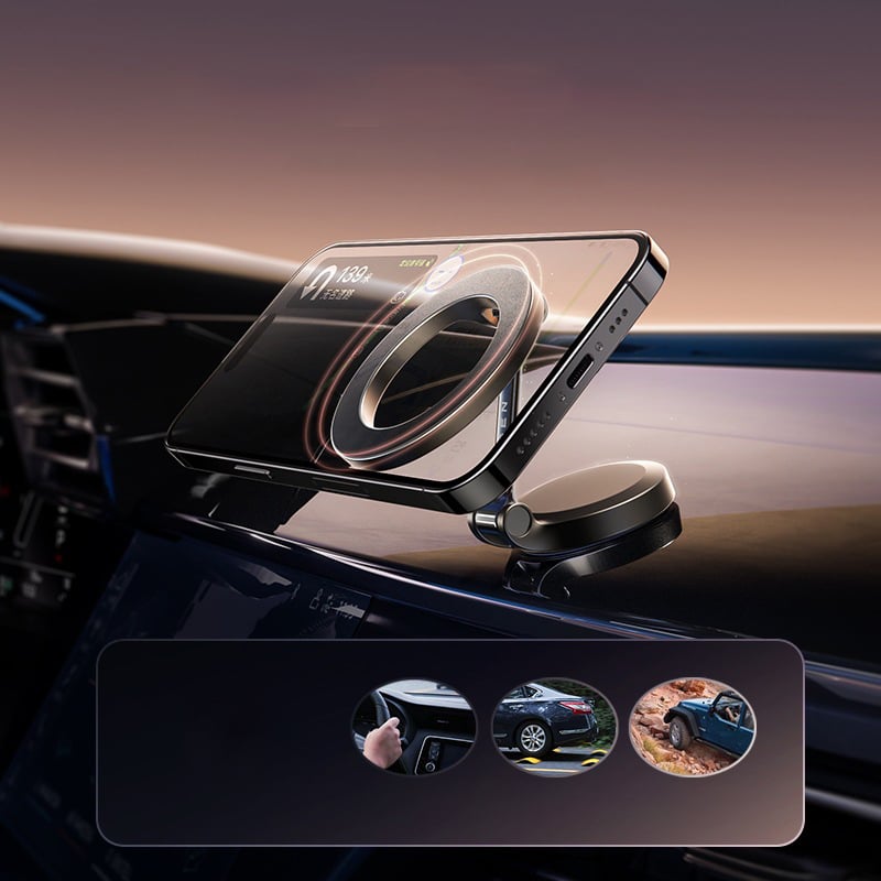 Soporte magnético para teléfono de coche Sandsberg – Rotación de 360°, plegable