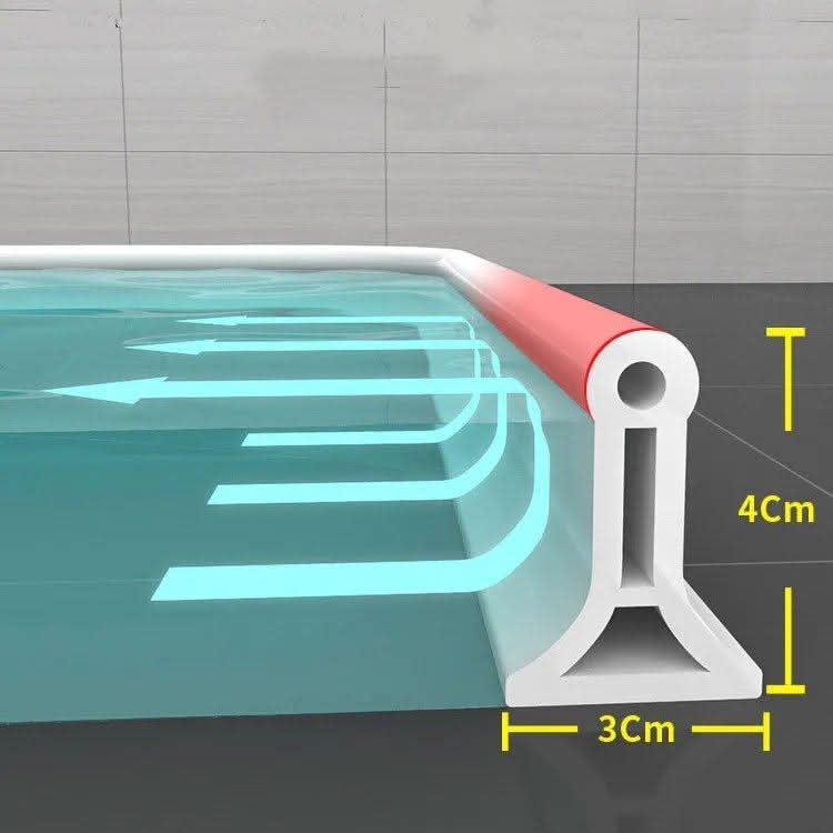 Barrera flexible de retención de agua para la ducha – Instalación fácil