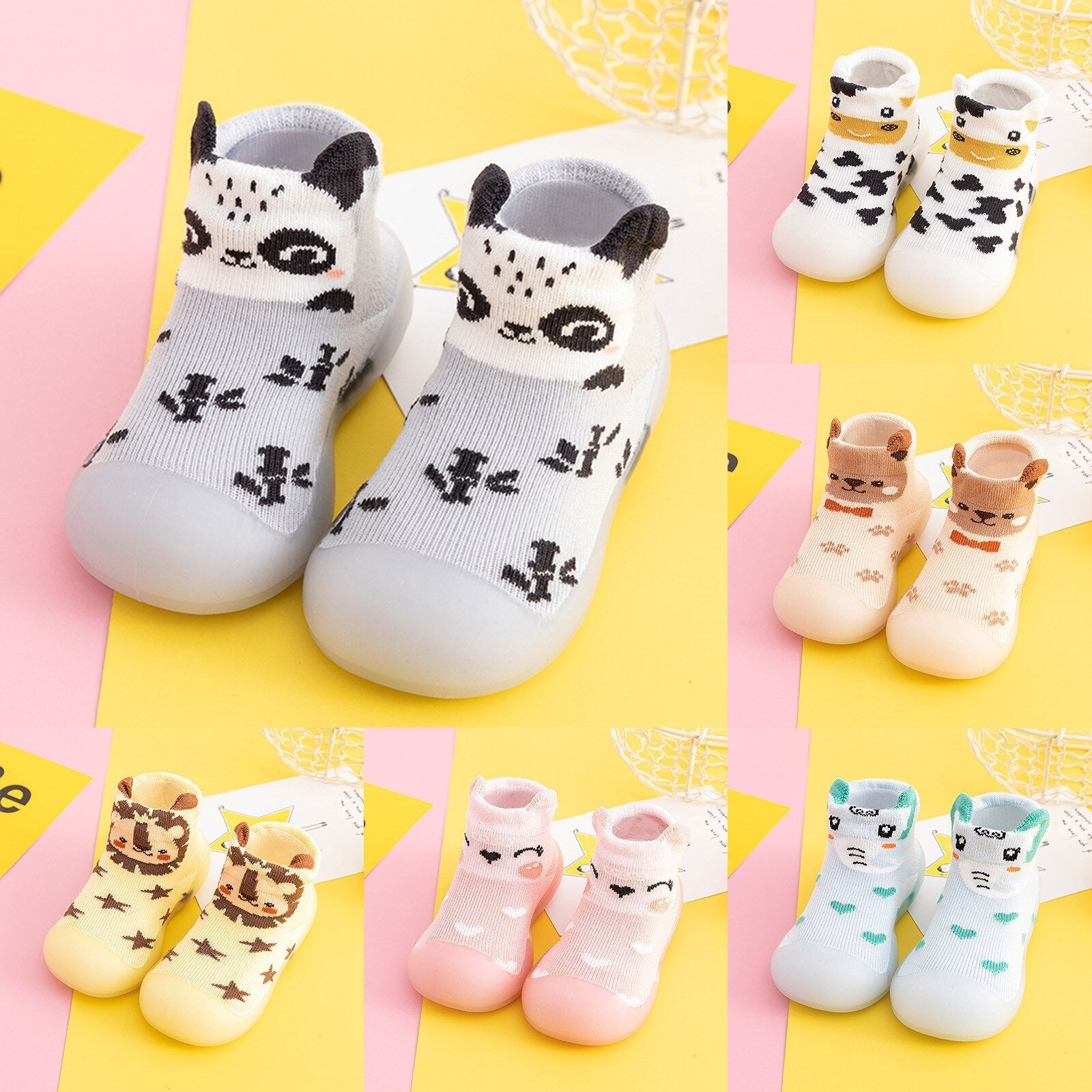 Zapatos de calcetines tejidos cálidos para bebés