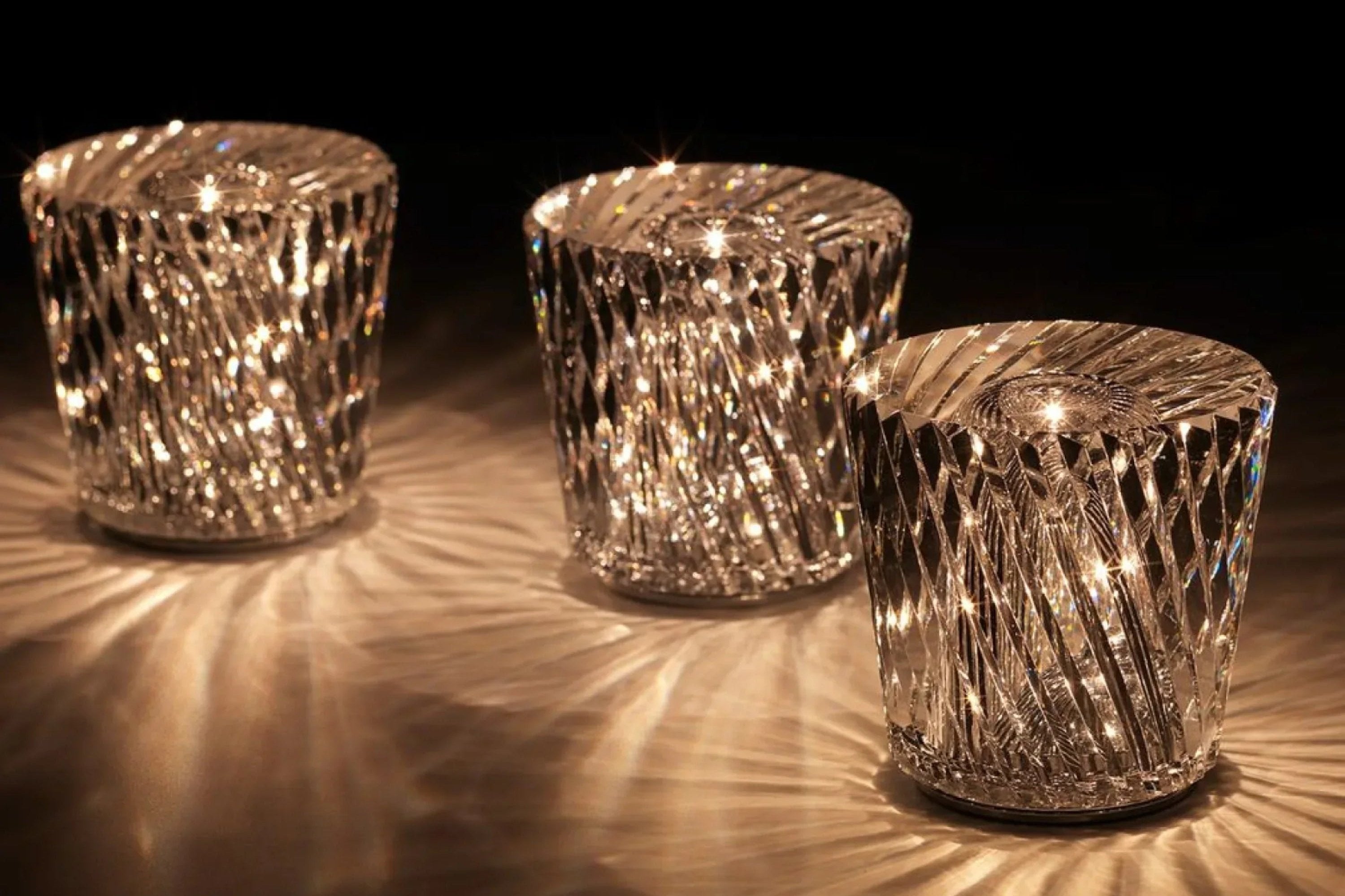 Lisslune | Lámpara de Mesa Recargable de Cristal de Diamante Luxe - Lumière Diamant