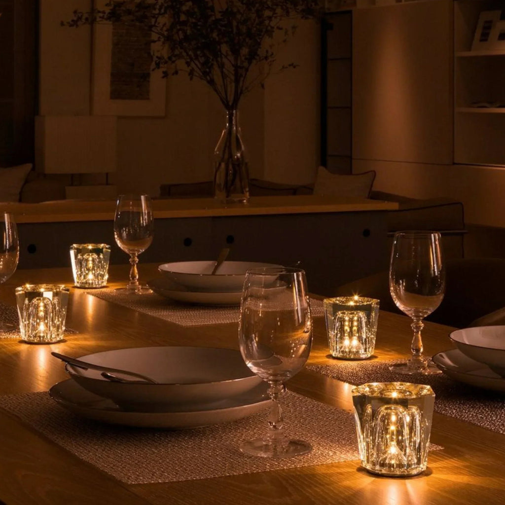 Lisslune | Lámpara de Mesa Recargable de Cristal de Diamante Luxe - Lumière Diamant