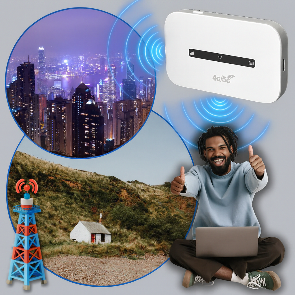 Router Wi-Fi portátil – acceso a internet en movimiento