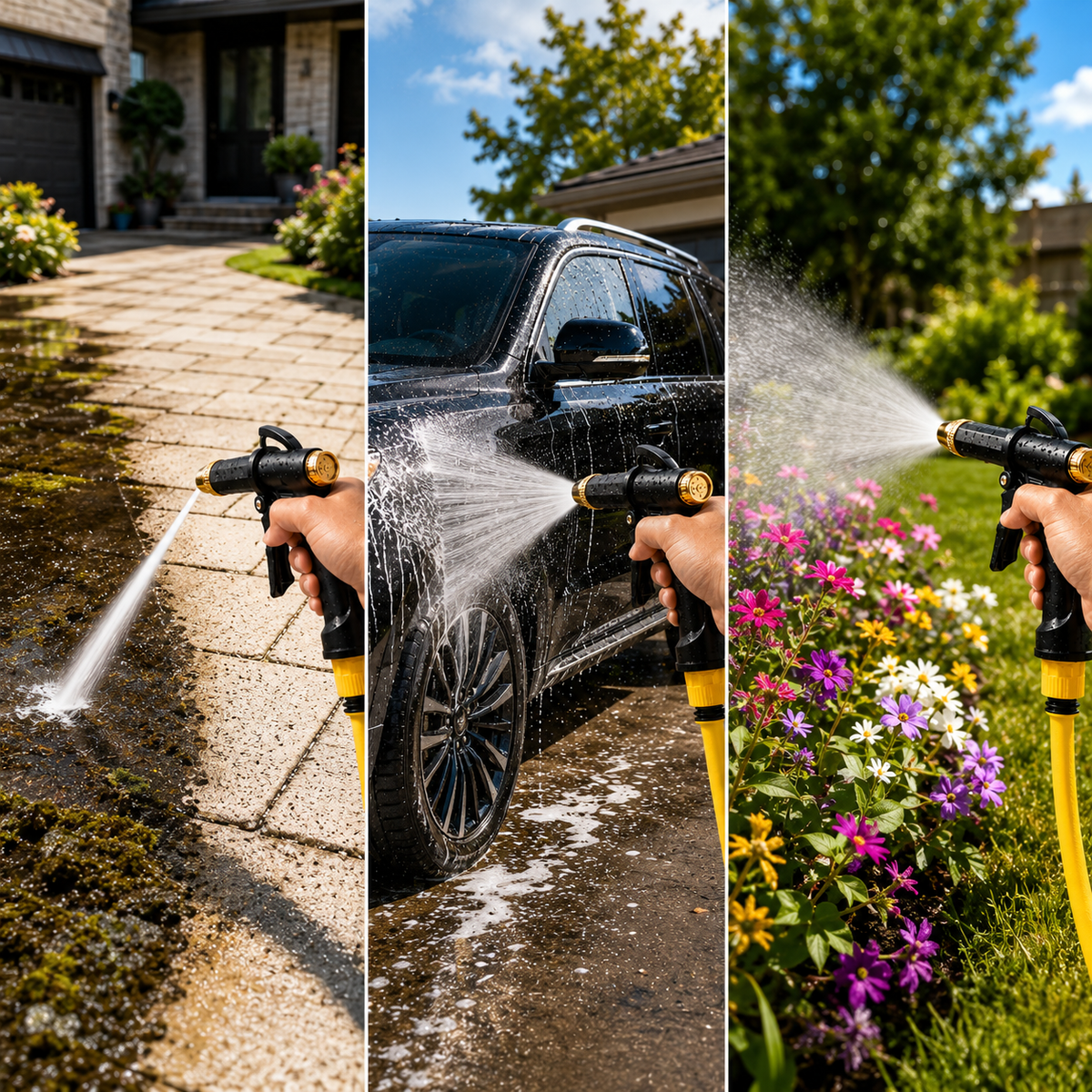 AQUAFORCE - Limpiador de Agua a Alta Presión para Jardín y Automóviles