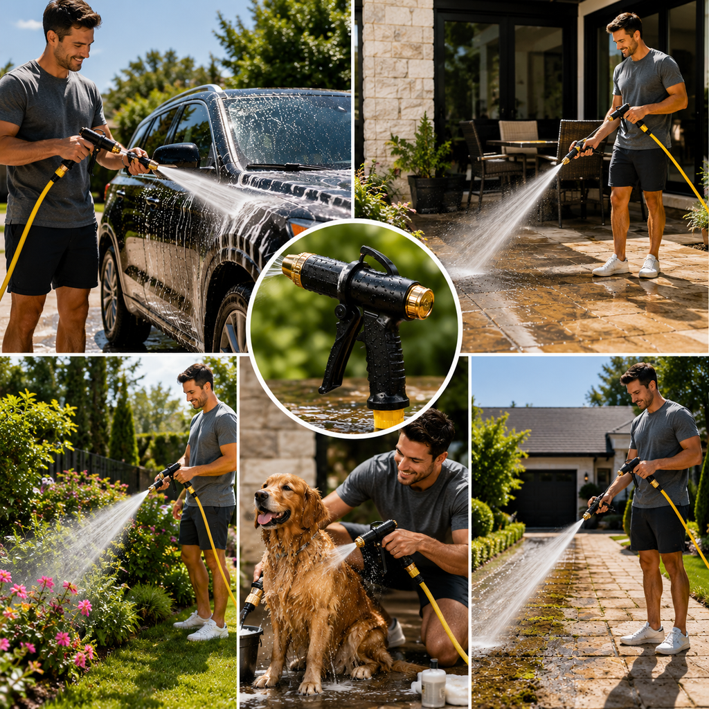 AQUAFORCE - Limpiador de Agua a Alta Presión para Jardín y Automóviles