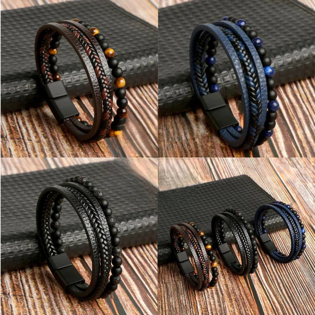 Pulsera de Cuero Ravi - Para un Look Rudo y Elegante