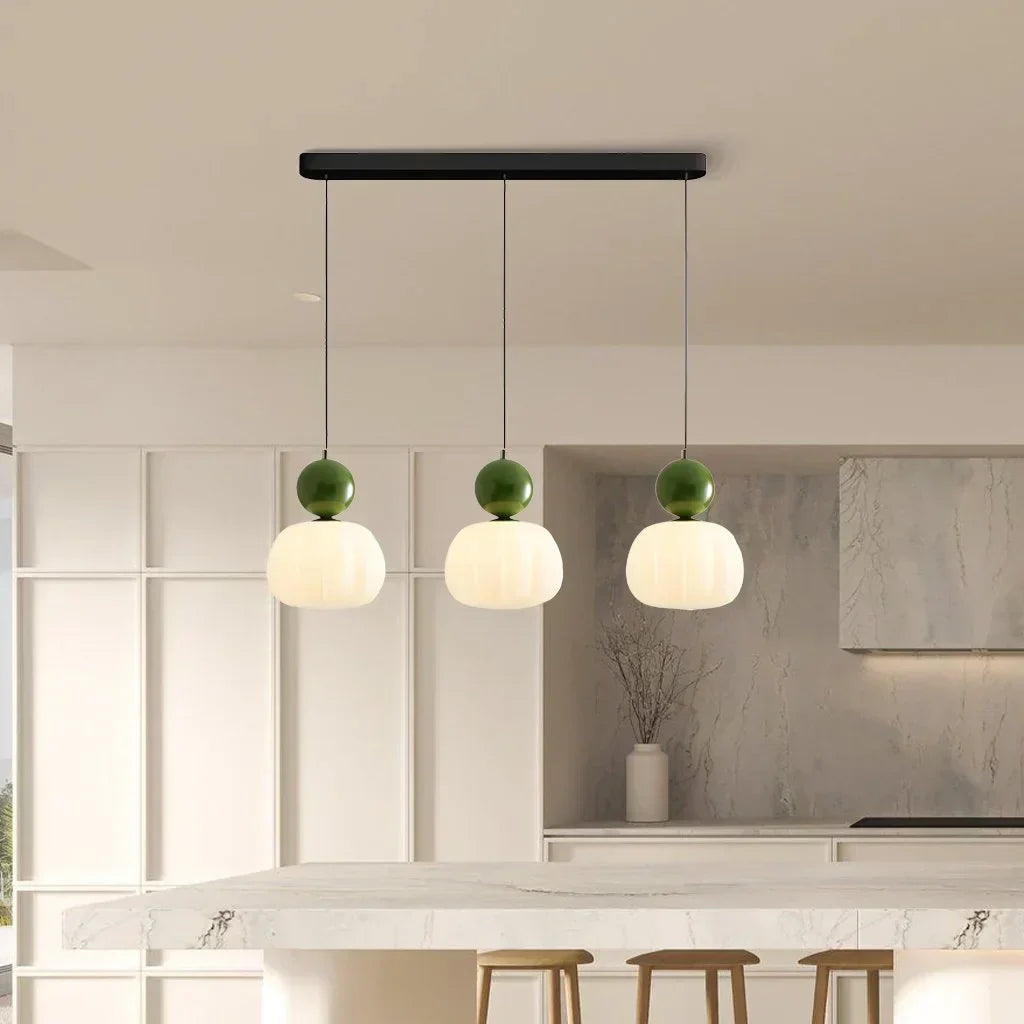 Lámpara Colgante Crema Art Deco - Estilo Bauhaus