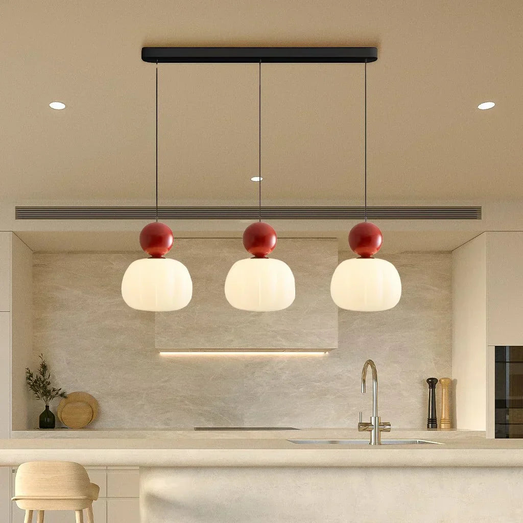 Lámpara Colgante Crema Art Deco - Estilo Bauhaus