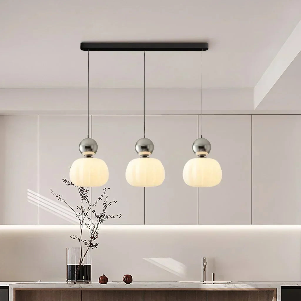 Lámpara Colgante Crema Art Deco - Estilo Bauhaus